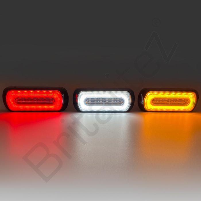 LED Halo-Blitz Warning Lamp - White & x28;Halo& x29; Amber & x28