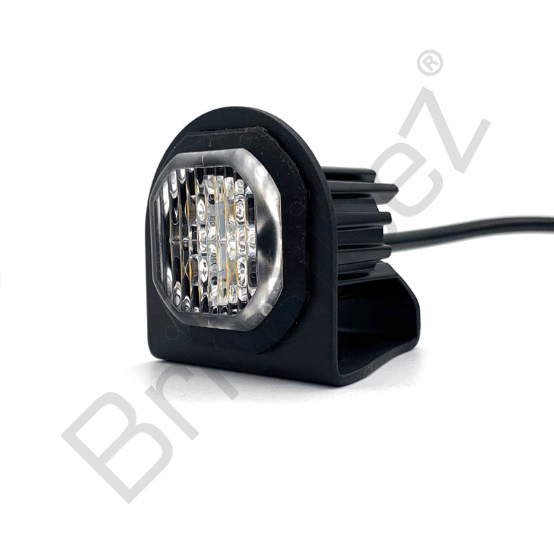 LightBar Recovery Strobe Beacon WHITE Flush/Bracket LED Hideaway Lights,12/24V 